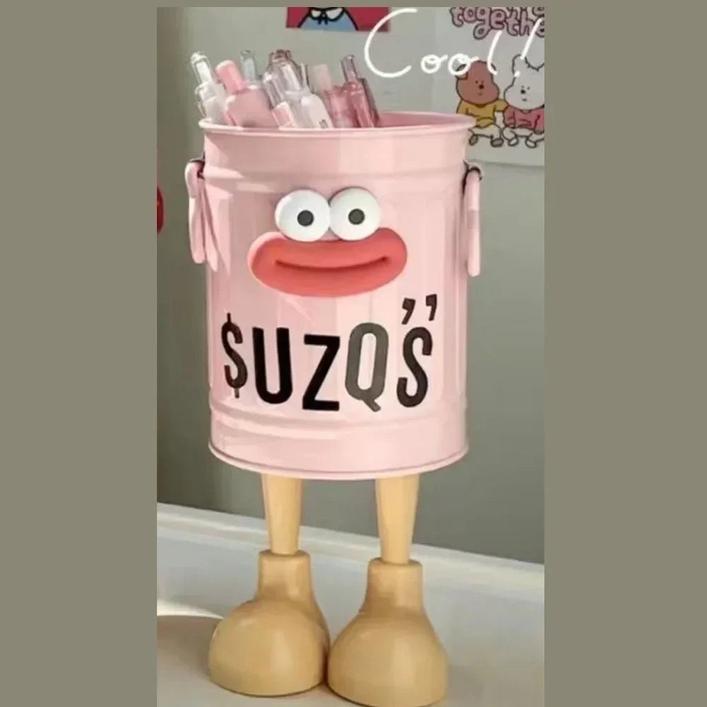 Cartoon Desk Organizer Multi-Compartment Pen Pencil Holder Storage