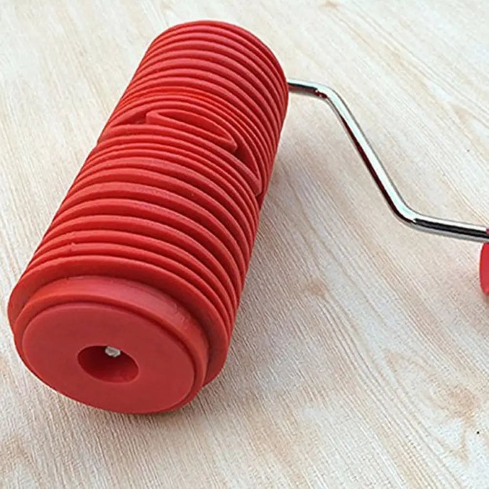 Wood Grain Pattern Paint Roller with Handle - DIY Texture Tool
