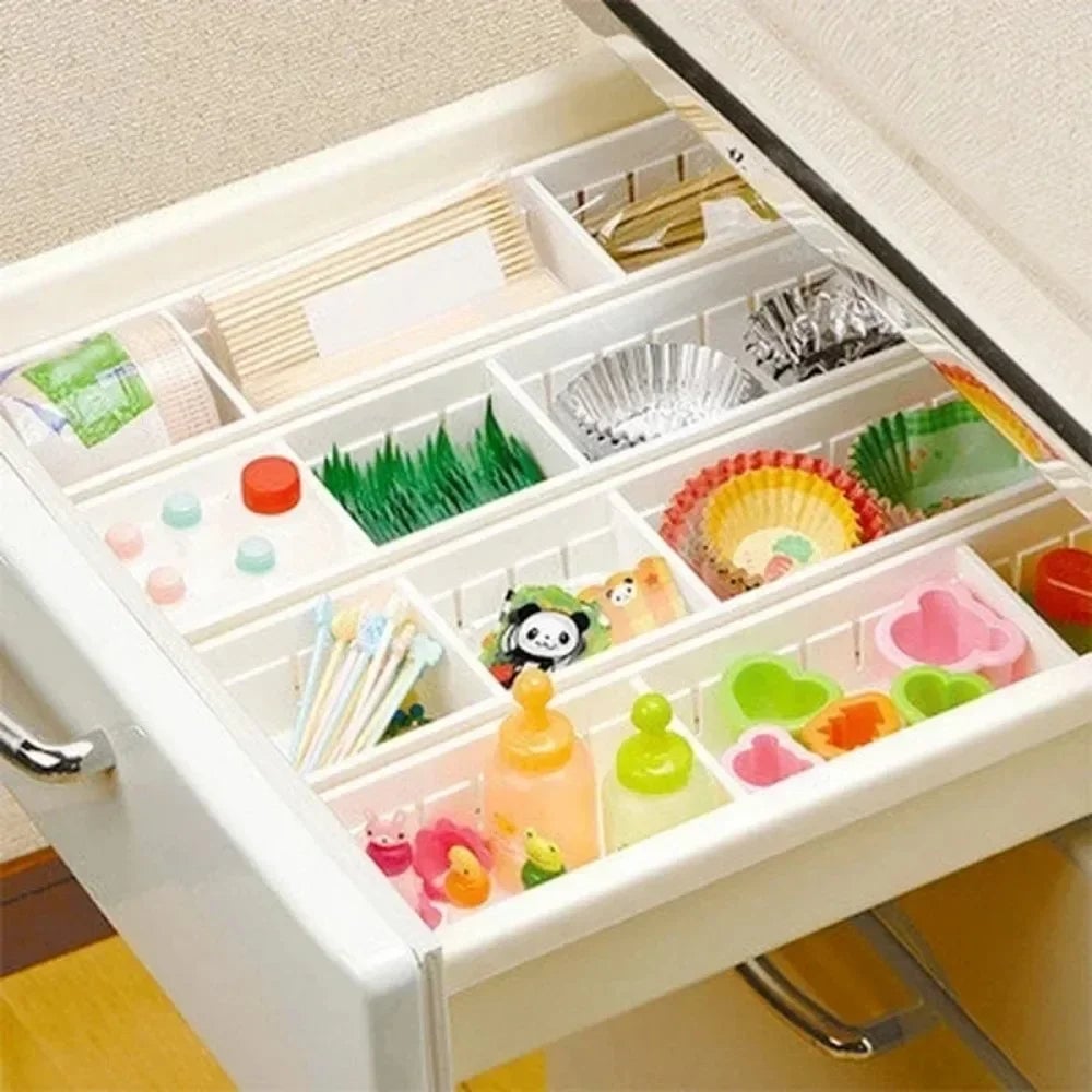 Adjustable Kitchen Drawer Organizer with Divider Cutlery Storage