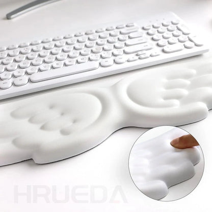 Memory Foam Ergonomic Keyboard Mouse Wrist Rest Pad Set Angel Wing