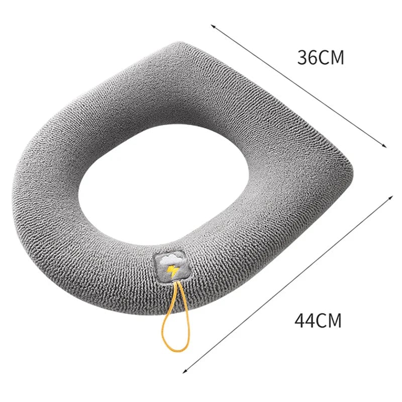 Soft Warm Pumpkin Pattern Toilet Seat Cover Cushion Universal Fit