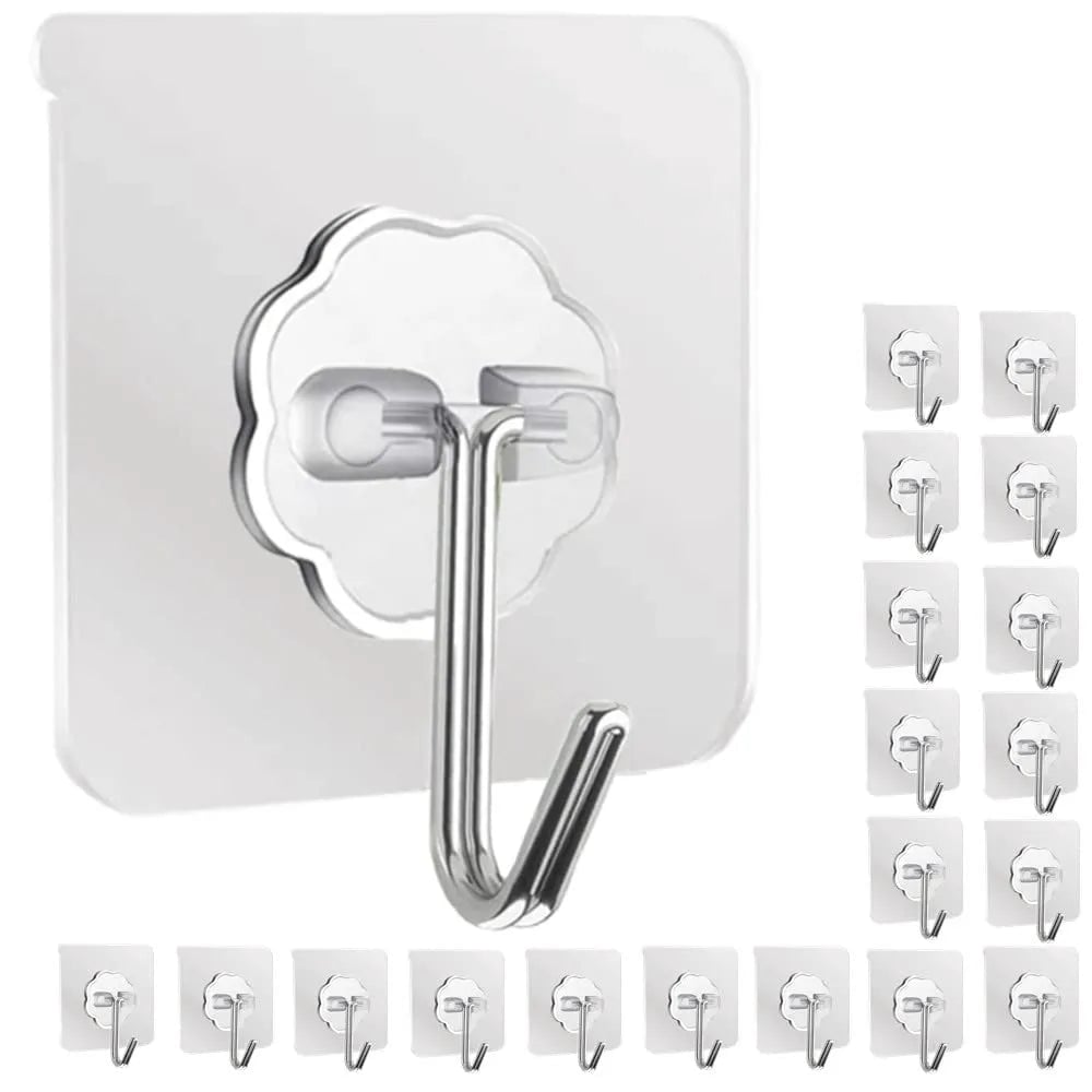 Waterproof Self Adhesive Hooks - Oilproof Kitchen Bathroom Shower