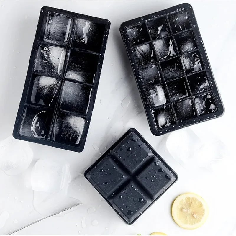 Giant Ice Cube Tray Silicone Mold - 4 6 8 15 160 Grid Food Grade