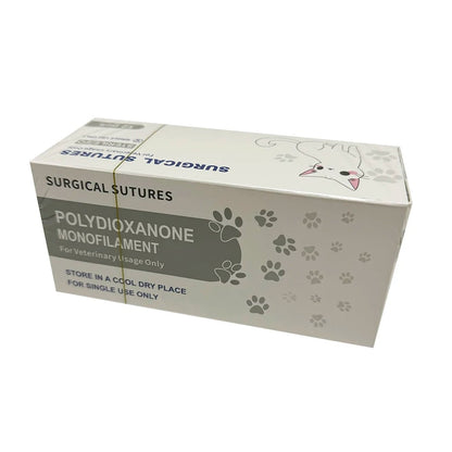 12pcs Pet PDO Sutures 3/8 Circle 90CM Needle 2/0-5/0 Cat Dog Surgery