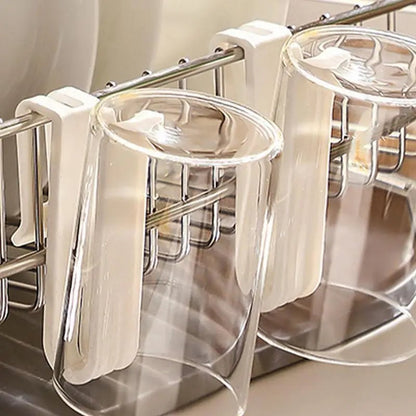Wall Mount Silverware Drying Basket - Plastic Kitchen Utensil Holder