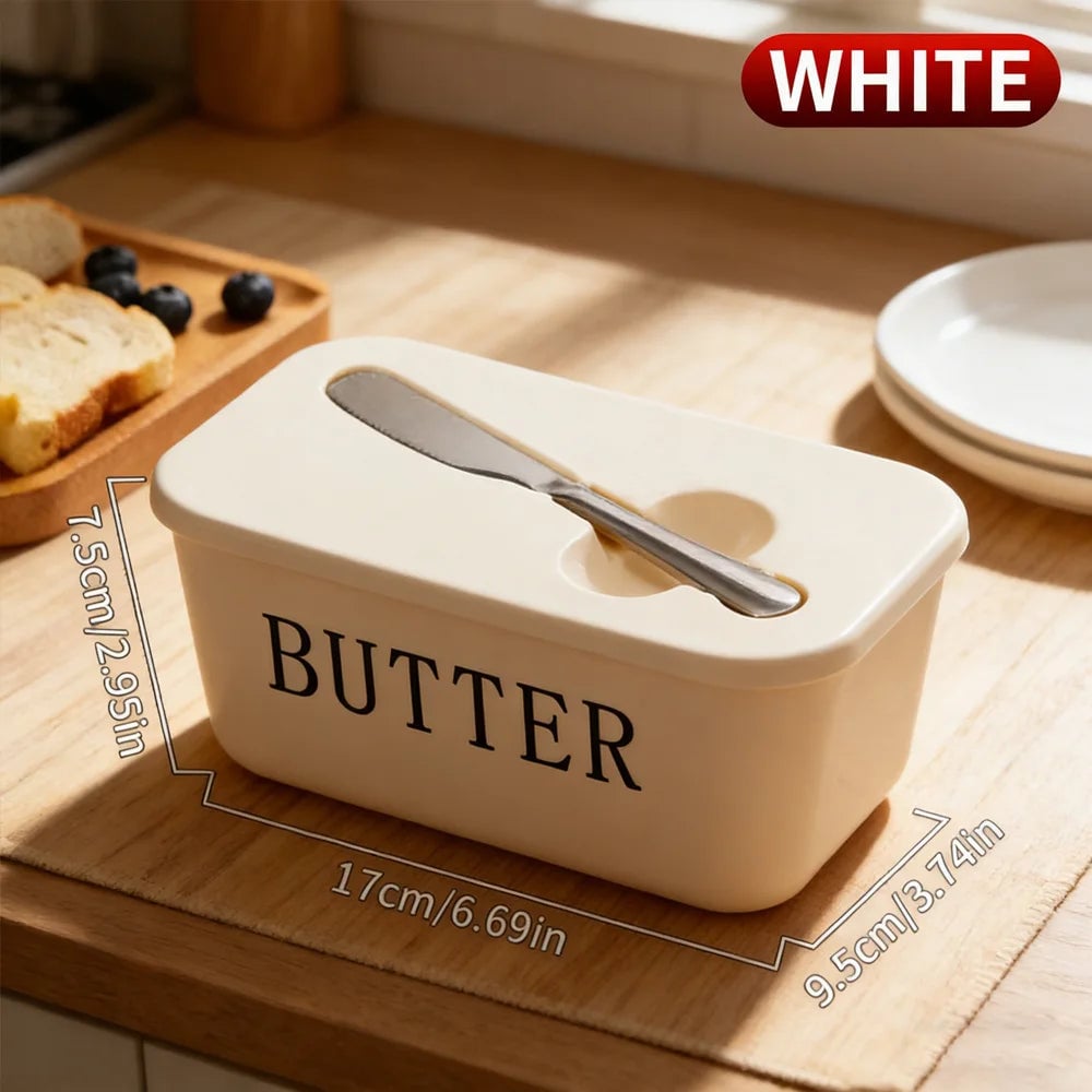 Large Capacity Butter Cheese Storage Box with Tools - Fridge Organizer
