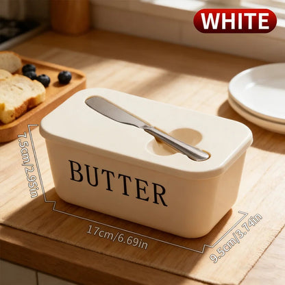 Large Capacity Butter Cheese Storage Box with Tools - Fridge Organizer