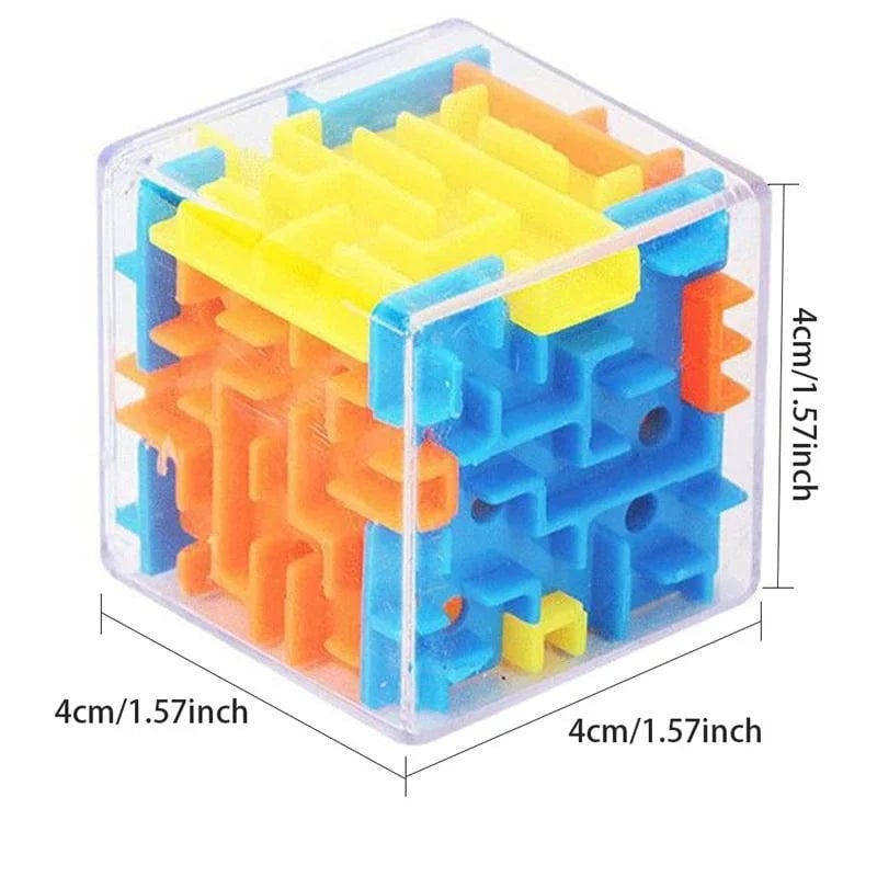 3D Maze Magic Cube Transparent 6-Sided Speed Puzzle Ball Stress Relief