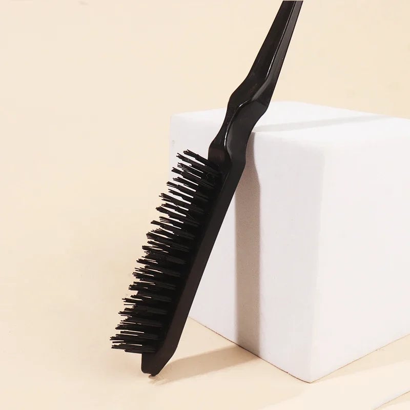 Hair Teasing Brush Rat Tail Comb Back Combing Styling Tool Real Hair