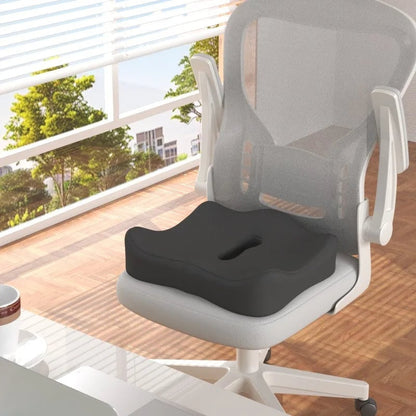 3-Zone Memory Foam Lumbar Support Cushion - Ergonomic Posture Corrector