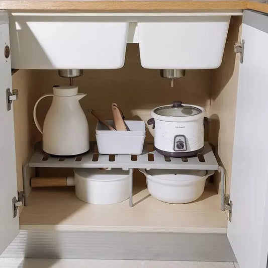 Multi-Purpose Storage Shelf Organizer - Kitchen Wardrobe Cabinet