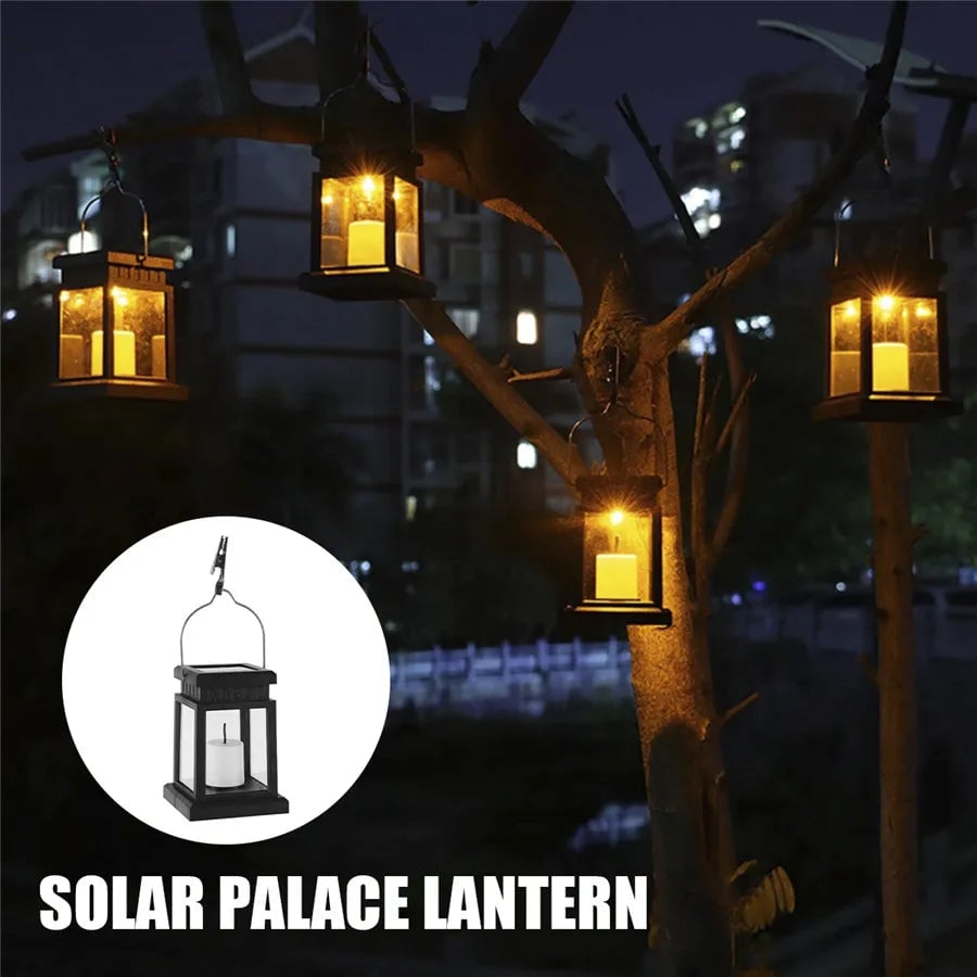 Solar LED Lantern Outdoor Garden Landscape Hanging Light Decor