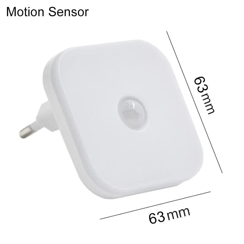 Motion Sensor LED Night Light EU Plug Dimmable Wireless Cabinet