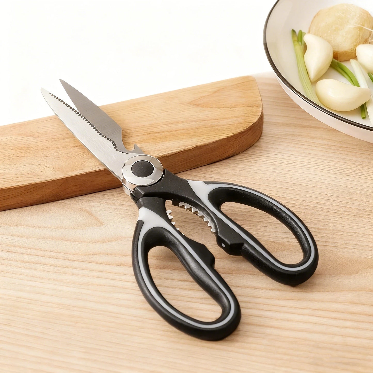 Heavy-Duty Stainless Steel Kitchen Scissors Multi-Purpose Food Tool