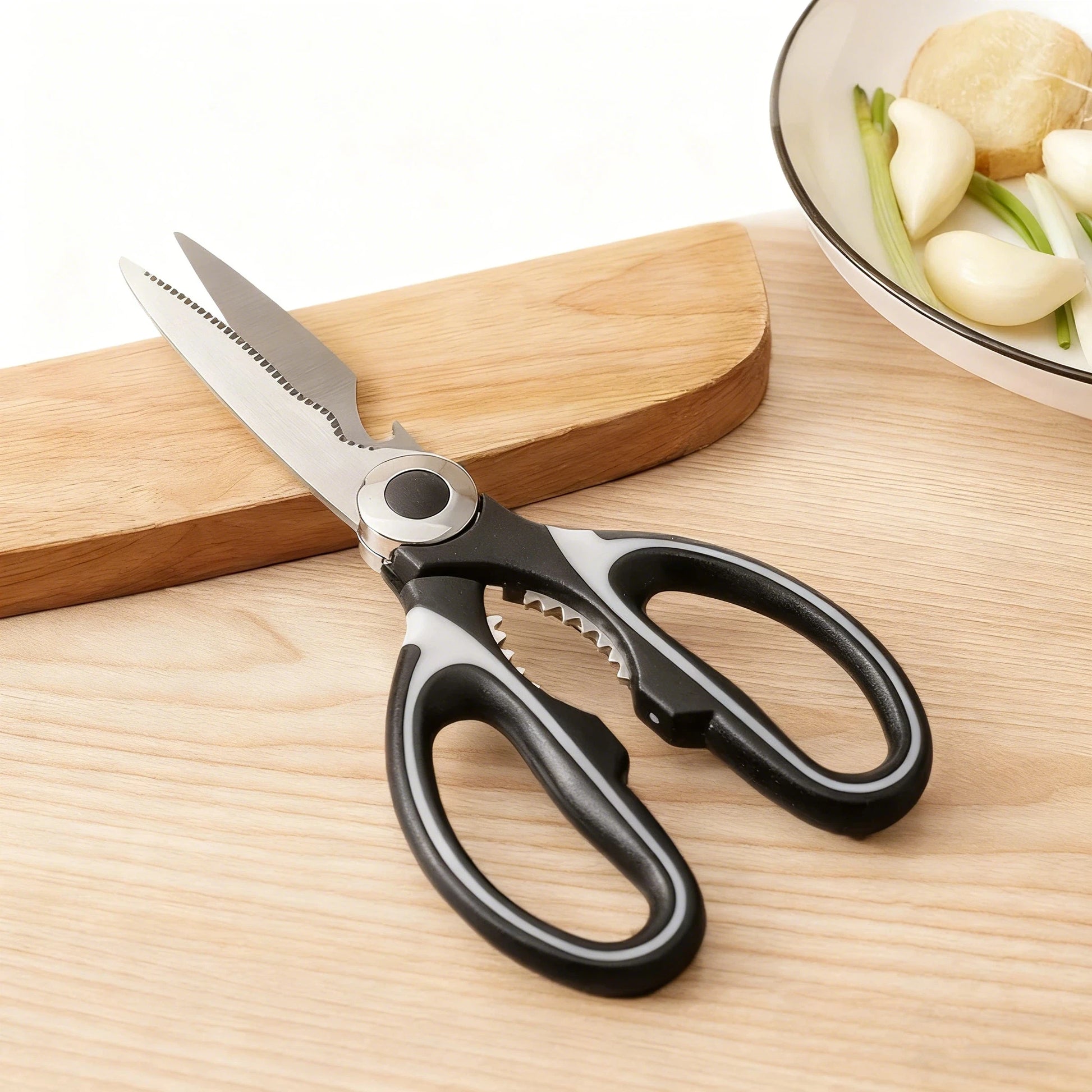 Heavy-Duty Stainless Steel Kitchen Scissors Multi-Purpose Food Tool