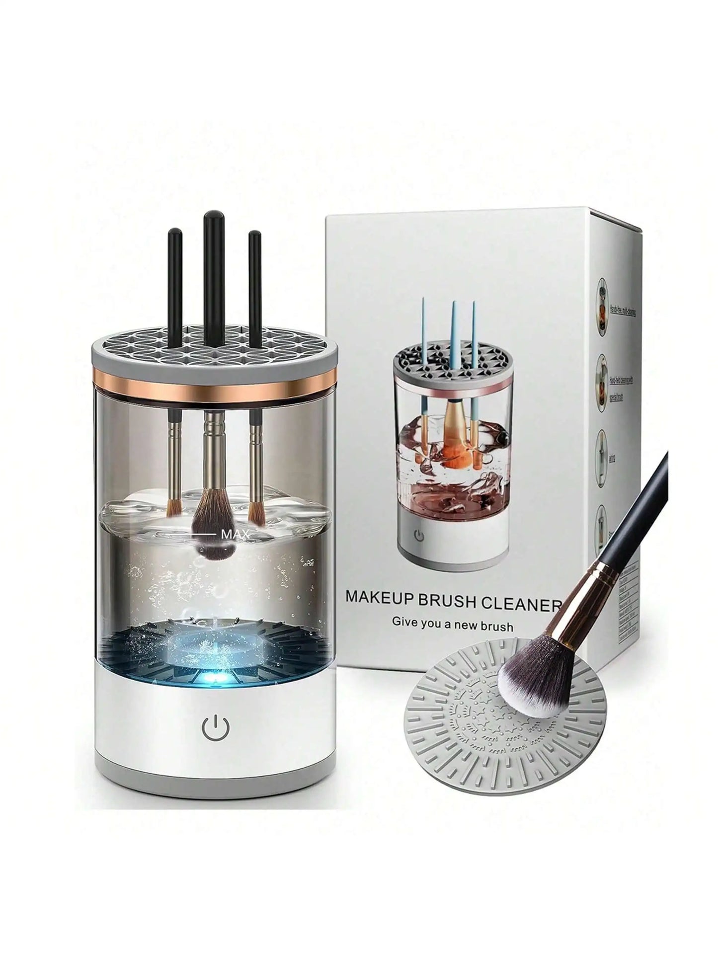 Electric Makeup Brush Cleaner Machine - Automatic Deep Cleaning Kit