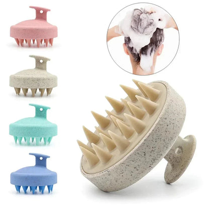 Silicone Shampoo Brush Scalp Massage Comb Hair Washing Tool