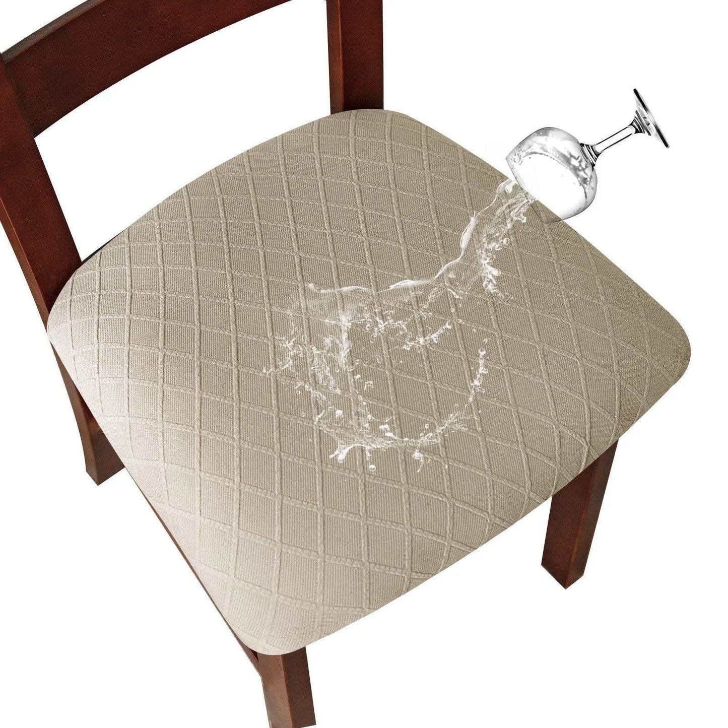 Waterproof Elastic Dining Chair Seat Covers - Removable Washable
