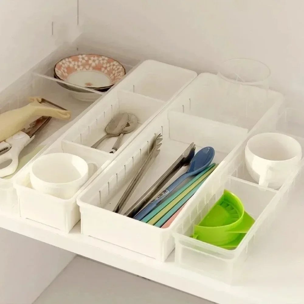 Adjustable Kitchen Drawer Organizer with Divider Cutlery Storage