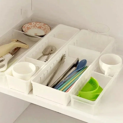 Adjustable Kitchen Drawer Organizer with Divider Cutlery Storage