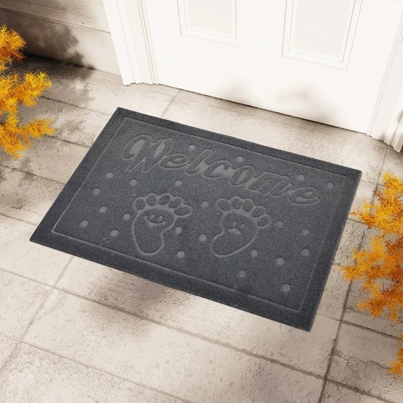 Personalized Non-Slip Rubber Door Mat - Waterproof Welcome Mat