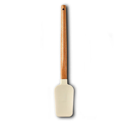 Silicone Cake Scraper Set with Wooden Handle - Baking Spatula Kit