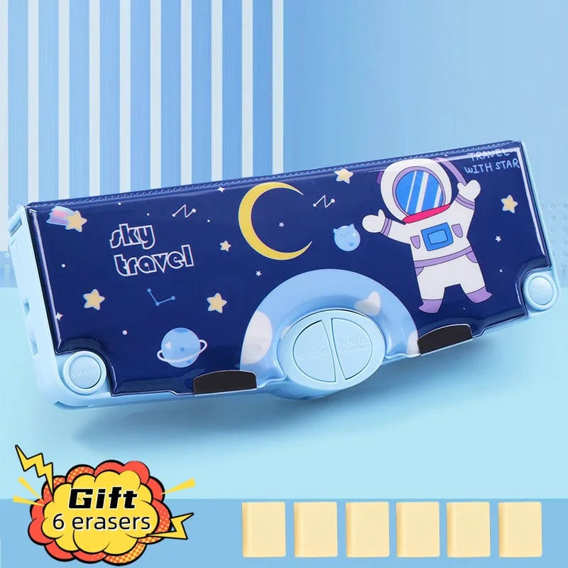 Astronaut Pencil Case 6-Piece Set Large Capacity Multifunctional