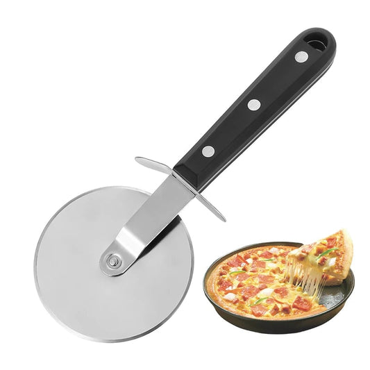 Stainless Steel Pizza Cutter 9cm Wheel POM Handle Slicer