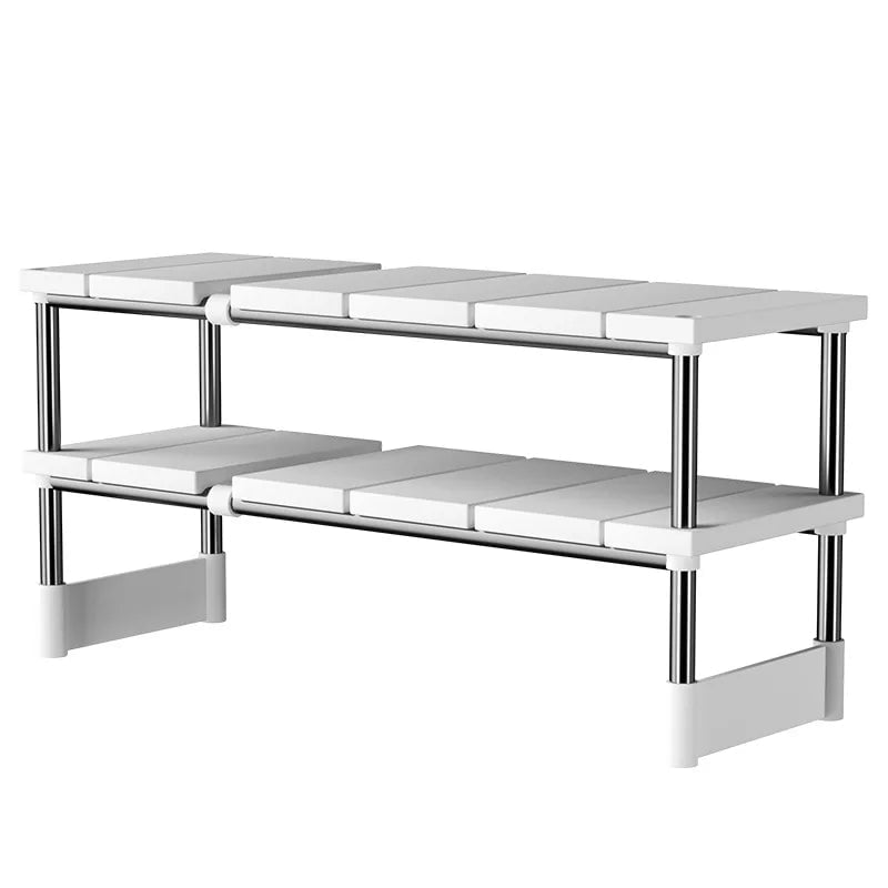 Adjustable Multi-Layer Under Sink Storage Rack - Expandable Cabinet