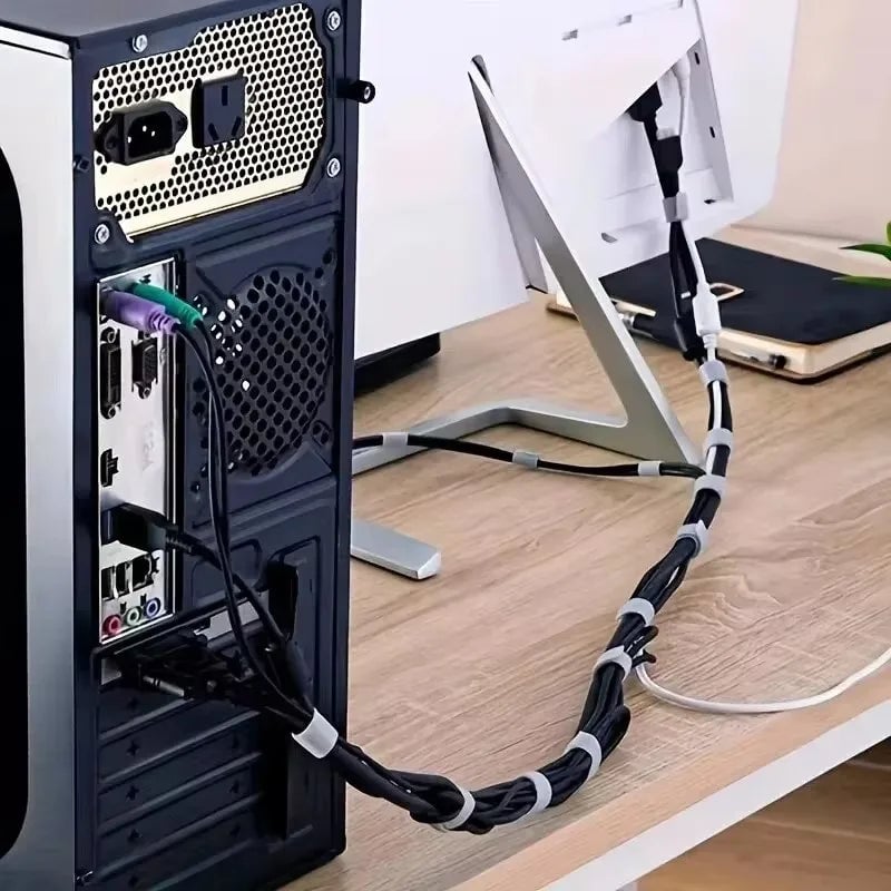 1-5M Cable Organizer Wire Management Tape for Phone Earphone Cord