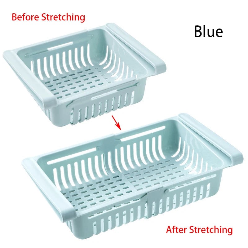 Magnetic Fridge Organizer Drawer Basket - Egg & Fruit Storage Box