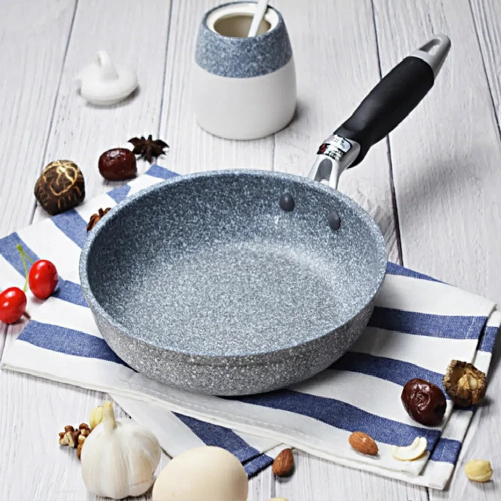 Non-Stick Stone Coating Frying Pan Set 20-28cm Induction Gas Compatible