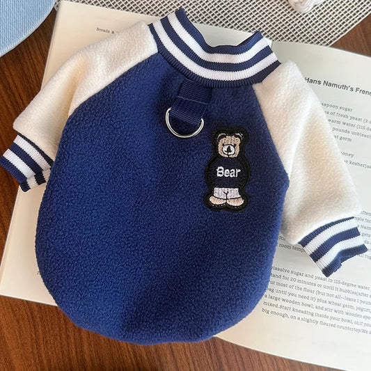 Winter Dog Jacket Coat - Warm Fleece Sweatshirt for Small Medium Dogs