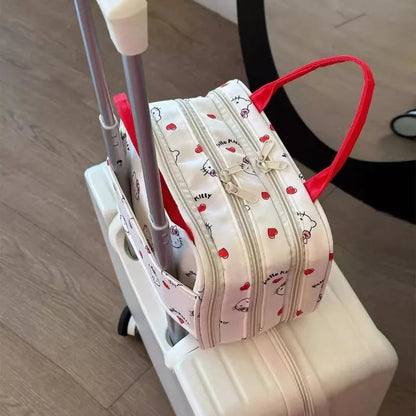 Hello Kitty 3-Layer Travel Makeup Organizer Cosmetic Storage Bag