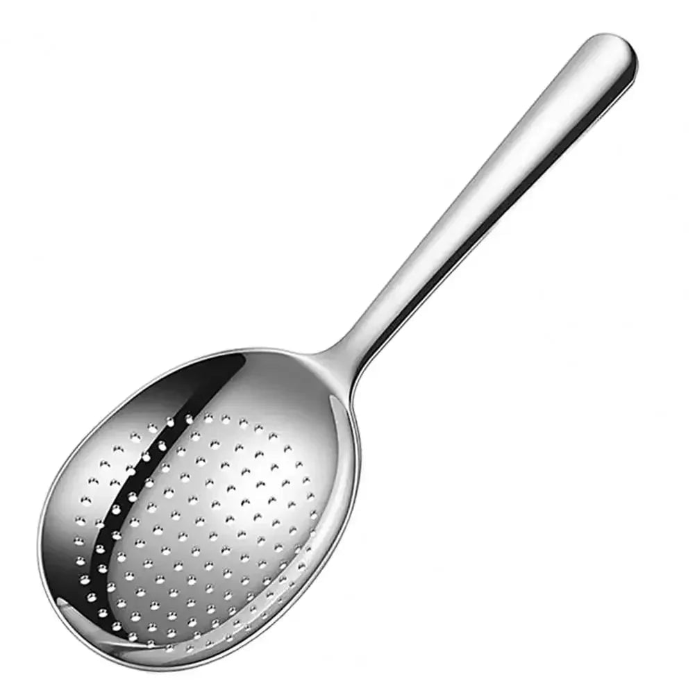 Stainless Steel Ladle with Drain Holes & Heat Resistant Handle