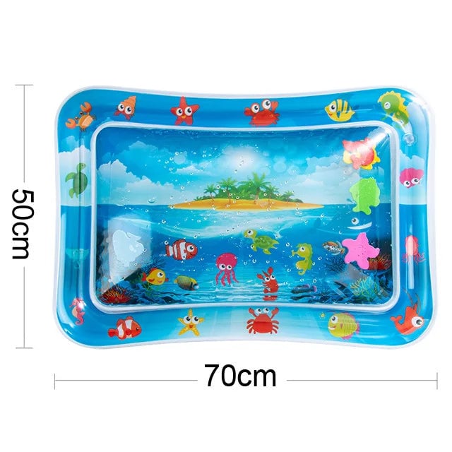 Inflatable Water Play Mat - Tummy Time Activity Pad for Babies