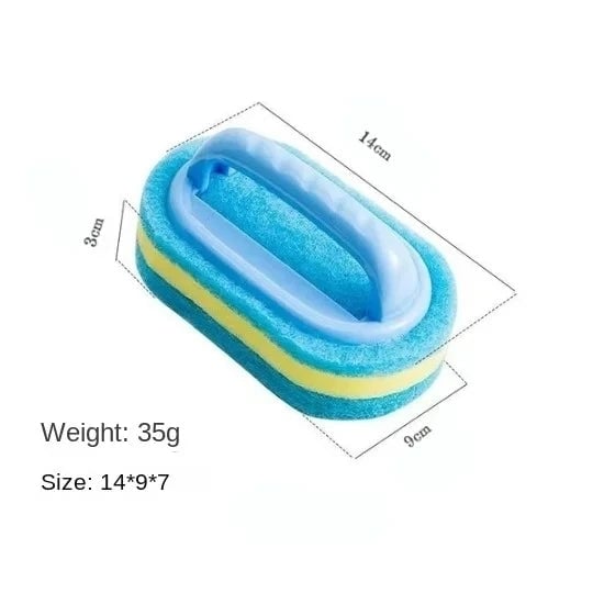 Heavy-Duty Cleaning Brush with Handle - Kitchen Bathroom Scrubber