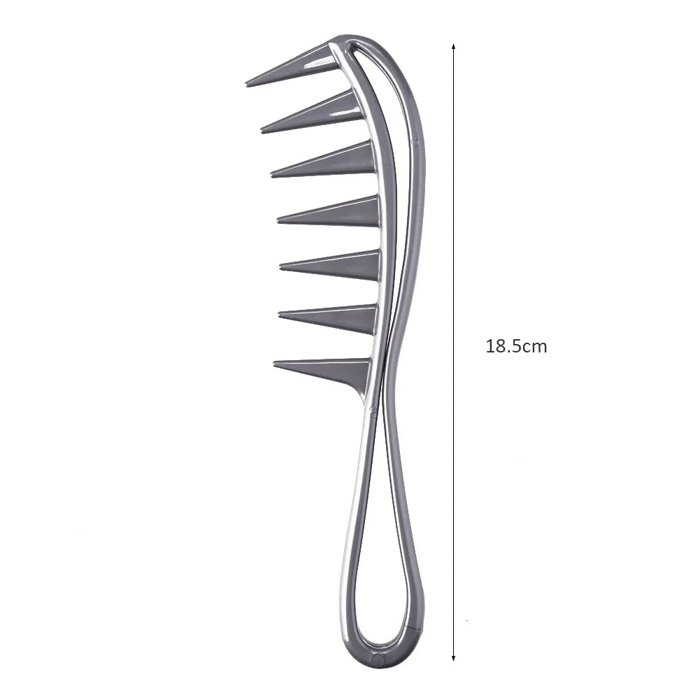 Wide Tooth Shark Comb - Exfoliating Curly Hair Salon Styling Tool