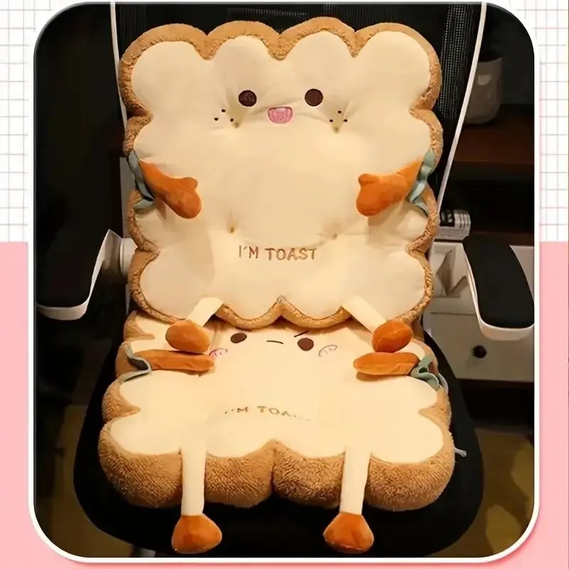 Memory Foam Bread Toast Cushion - Simulation Pillow Sofa Chair Pad
