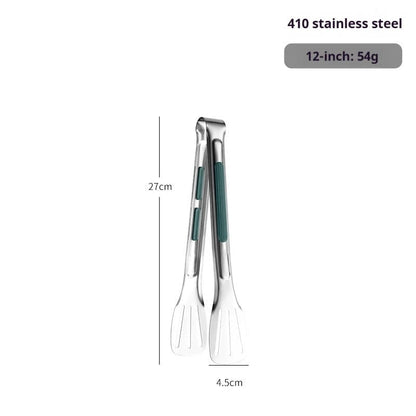 Stainless Steel Food Tongs Non-Slip Grip BBQ Grill Kitchen
