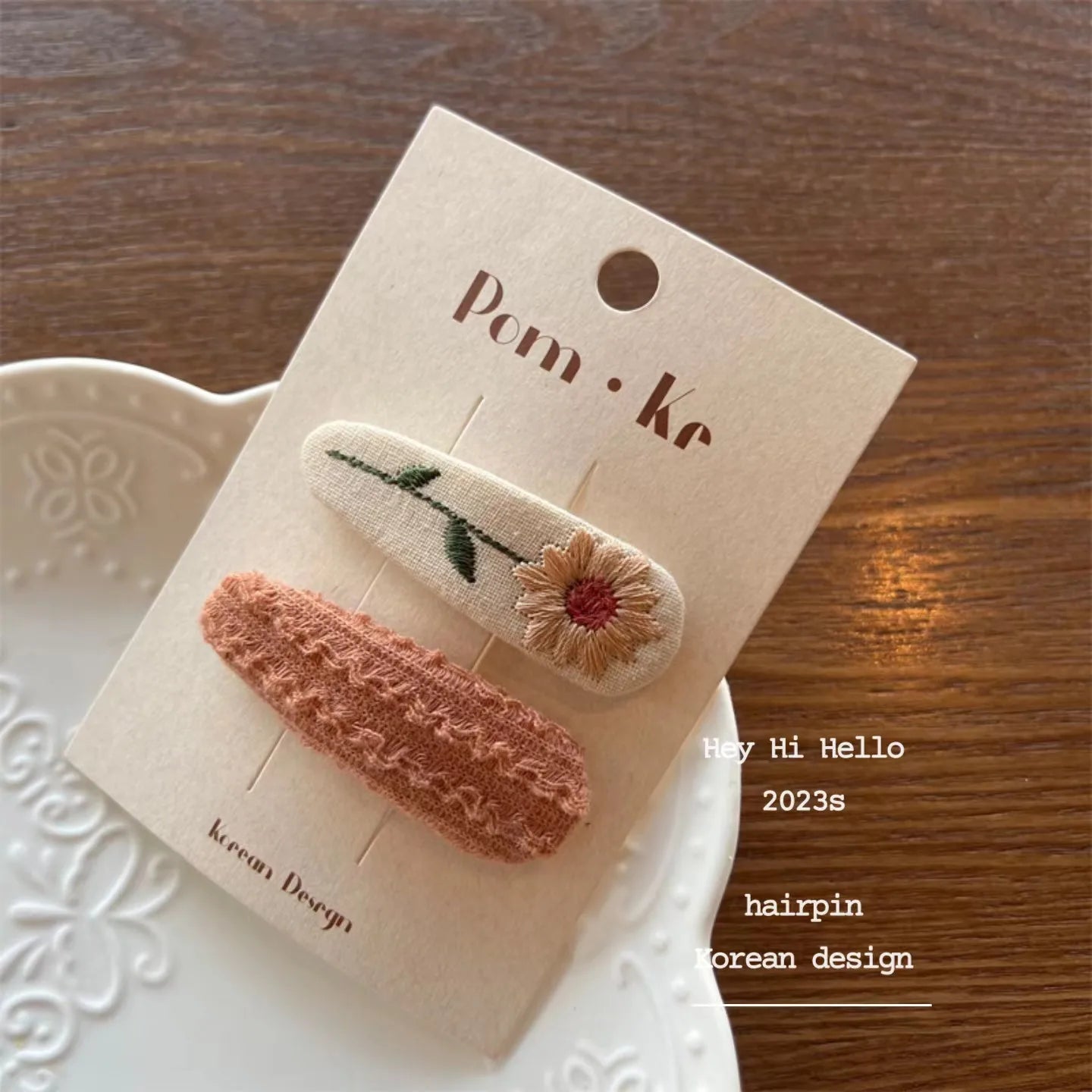 Floral Fabric Snap Hair Clips - Non-Slip Soft Hairpins for Toddler