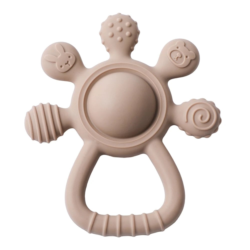 Food Grade Silicone Baby Teether BPA Free Sensory Rattle Toy