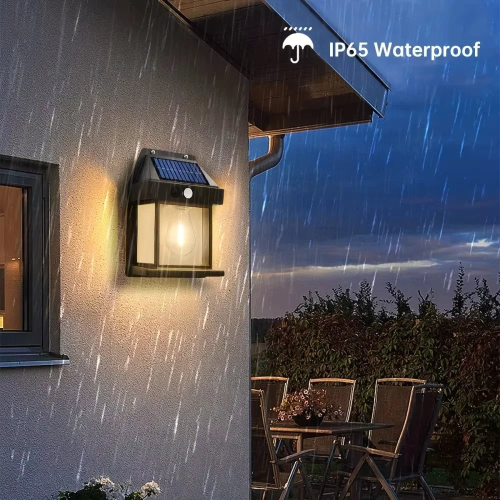 Waterproof Solar LED Wall Light with Motion Sensor Outdoor Garden