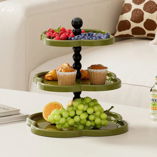 Multi-Tier French Style Fruit Cake Stand - Elegant Afternoon Tea Tray