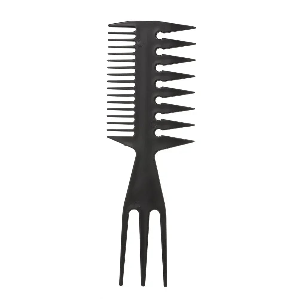 Wide Tooth Anti-Static Exfoliating Hair Styling Comb 3-in-1