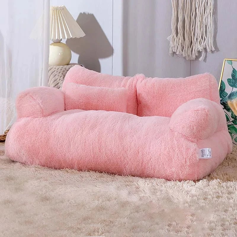 Plush Luxury Cat Bed Sofa - Winter Warm Pet Nest Small Medium Dogs