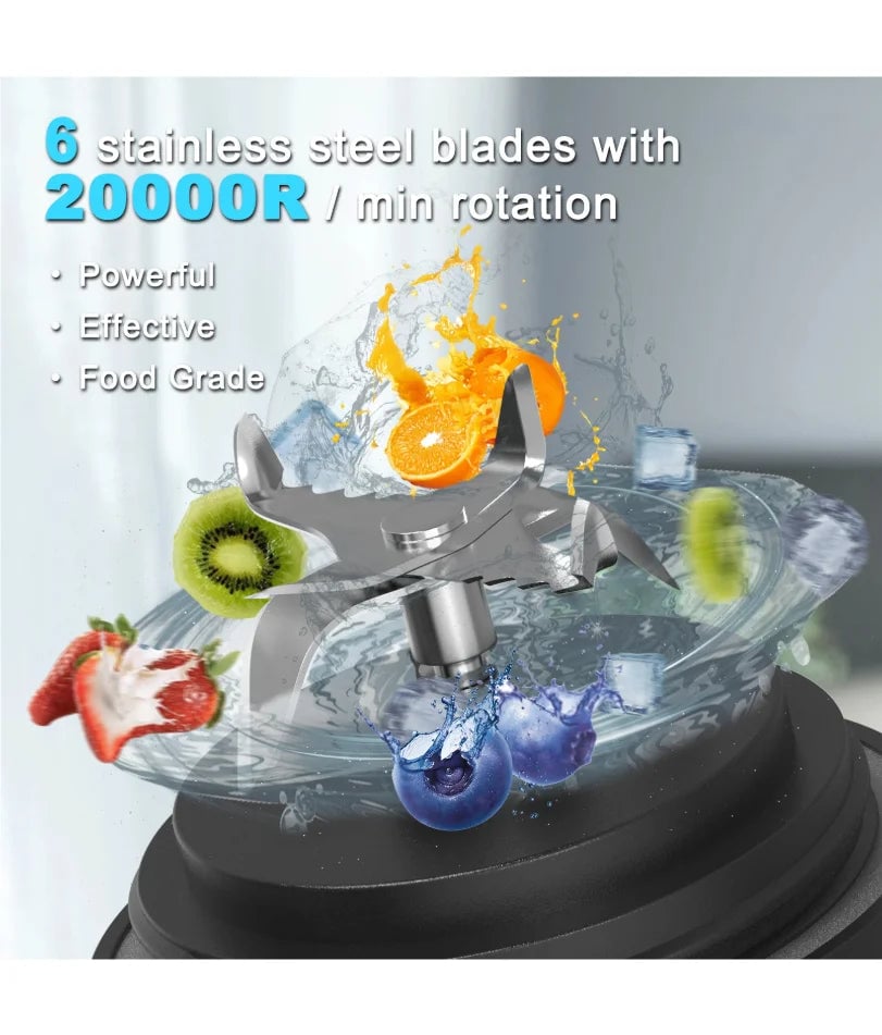 Portable Electric Blender 600ML USB Rechargeable Smoothie Mixer