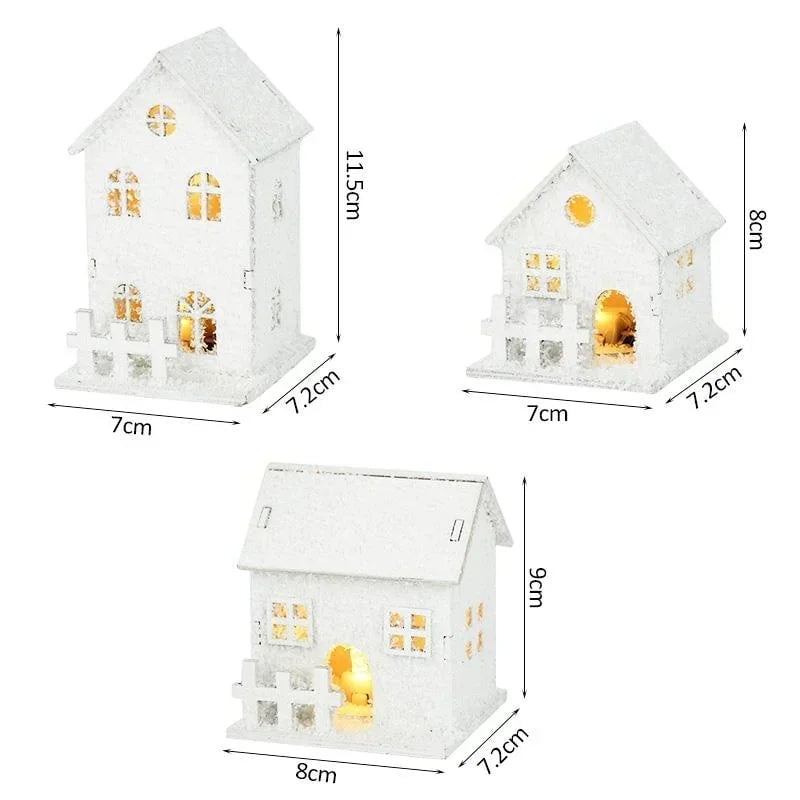 LED Snowflake Christmas Lights - Shining Holiday Decorations Small House