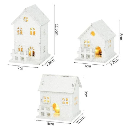 LED Snowflake Christmas Lights - Shining Holiday Decorations Small House
