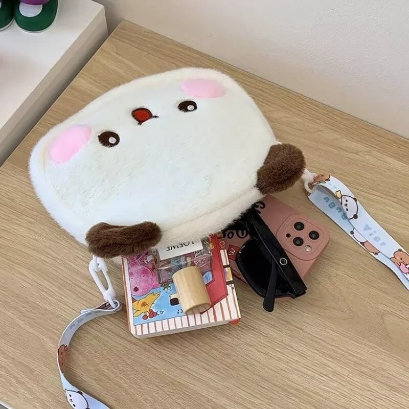 Plush Cartoon Crossbody Phone Purse - Small Shoulder Bag Women